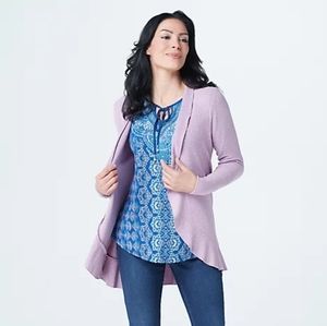 Belle by Kim Gravel  Pale Orchid cardi